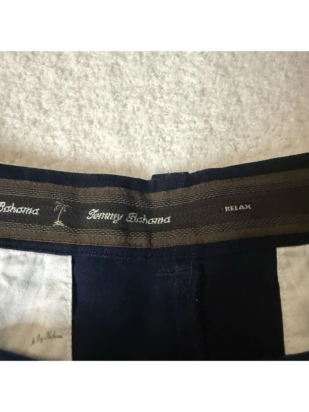 Tommy Bahama Men’s 100% Silk Relax Fit Shorts Navy Size 33 Casual Flat Front